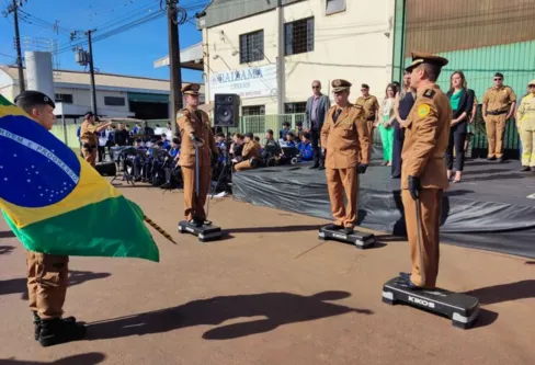 Imagem descritiva da notícia Major Marciano Corsini  assume o comando da PM em Ivaiporã