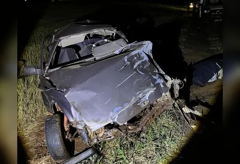 Imagem descritiva da notícia Colisão frontal mata motorista em Ivaiporã