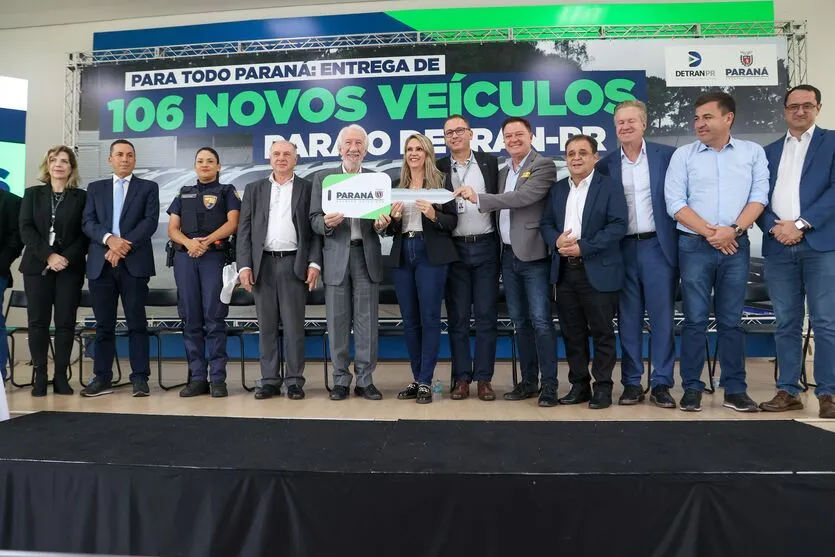 Governador Darci Piana participa entrega de 106 carros para o Detran 
Foto Gilson Abreu/Aen