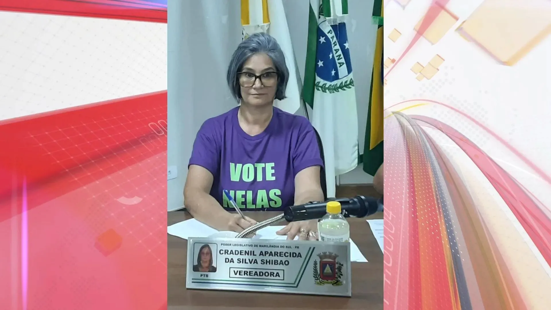 Imagem descritiva da notícia Presidente da Câmara de Marilândia veta uso de camisa com apelo político