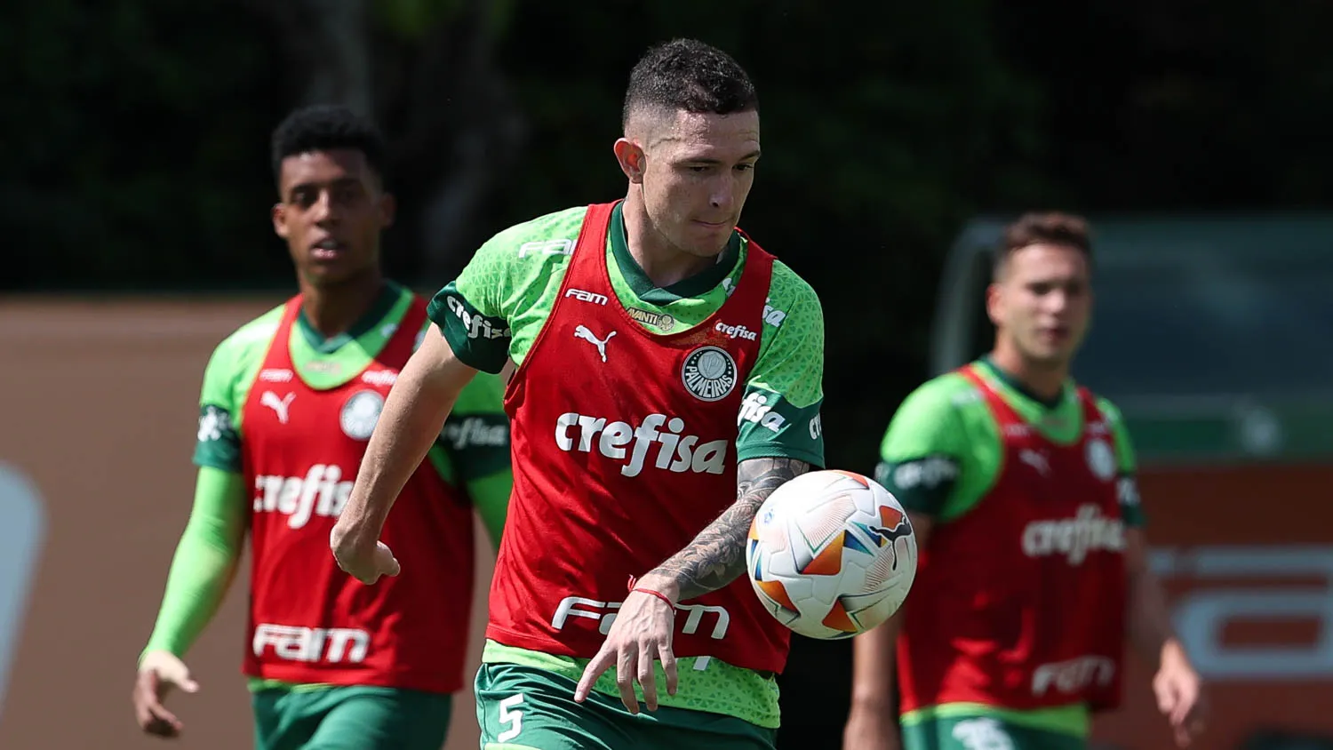 O jogador Anibal Moreno, da SE Palmeiras, durante treinamento, na Academia de Futebol. (Foto: Cesar Greco/Palmeiras/by Canon)