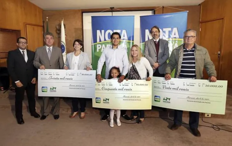 Imagem ilustrativa da imagem Créditos e prêmios do Nota Paraná já somam R$ 481 milhões