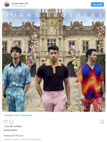 Imagem ilustrativa da imagem Joe, Kevin e Nick anunciam retorno dos Jonas Brothers
