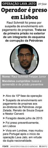 Imagem ilustrativa da imagem Lava Jato prende operador de esquema em Portugal 