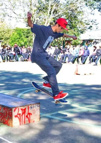 Imagem ilustrativa da imagem Competição  de skate muda rotina de alunos